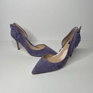 White House Black Market Ella Bow Violet Vista Pumps Heels 9.5 M